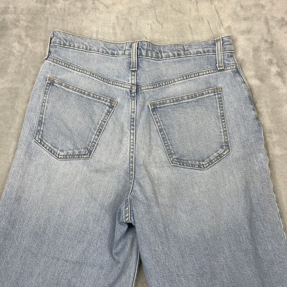 Universal Thread Jeans Womens 8 Blue Denim Light Wash High Rise Wide Leg Outdoor - Picture 4 of 9